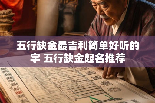 五行缺金最吉利简单好听的字 五行缺金起名推荐