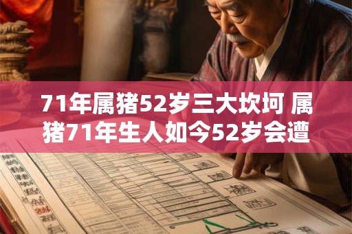71年属猪52岁三大坎坷 属猪71年生人如今52岁会遭遇哪三大坎坷 71年属猪52岁三大坎坷 属猪71年生人如今52岁会遭遇哪三大坎坷