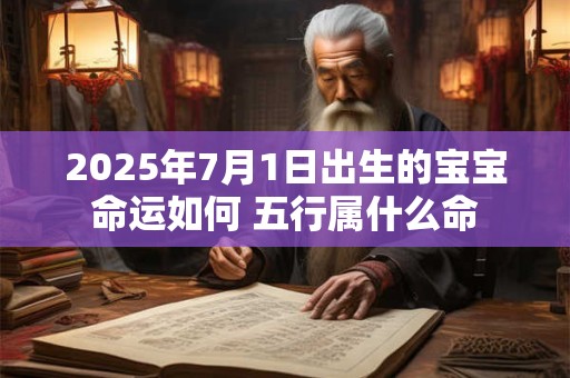 2025年7月1日出生的宝宝命运如何 五行属什么命