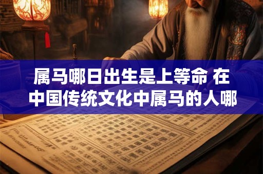 属马哪日出生是上等命 在中国传统文化中属马的人哪一天出生被认为是上等命