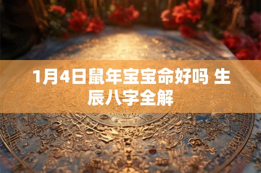 1月4日鼠年宝宝命好吗 生辰八字全解
