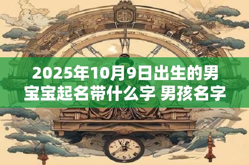 2025年10月9日出生的男宝宝起名带什么字 男孩名字大全
