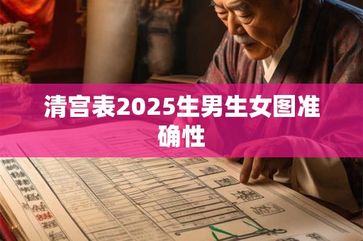 清宫表2025生男生女图准确性