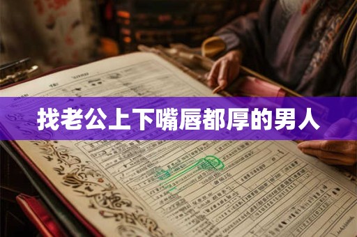 找老公上下嘴唇都厚的男人