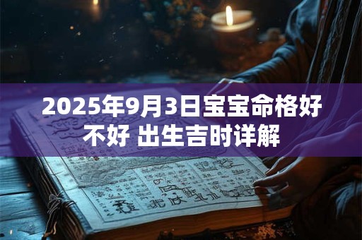2025年9月3日宝宝命格好不好 出生吉时详解