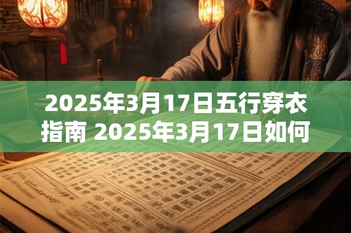 2025年3月17日五行穿衣指南 2025年3月17日如何穿衣五行要求怎样搭配