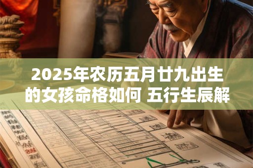 2025年农历五月廿九出生的女孩命格如何 五行生辰解析
