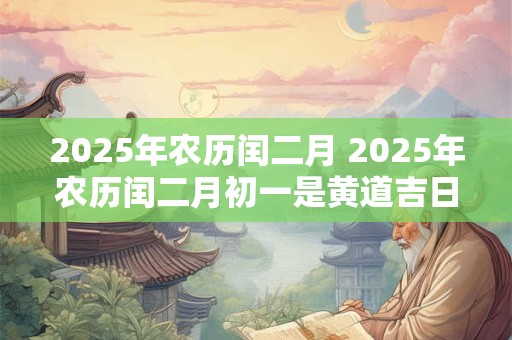 2025年农历闰二月 2025年农历闰二月初一是黄道吉日吗