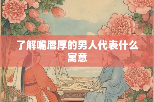 了解嘴唇厚的男人代表什么寓意
