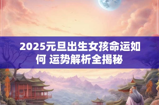 2025元旦出生女孩命运如何 运势解析全揭秘