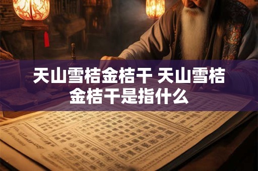 天山雪桔金桔干 天山雪桔金桔干是指什么