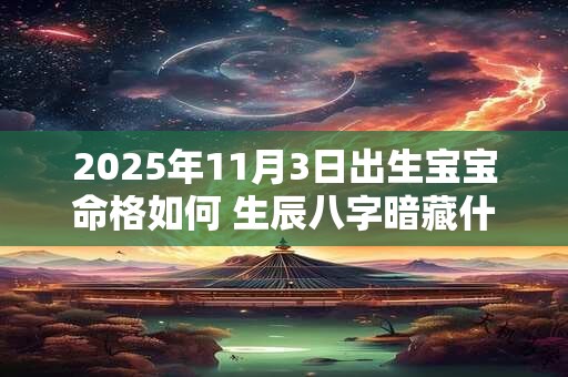 2025年11月3日出生宝宝命格如何 生辰八字暗藏什么玄机