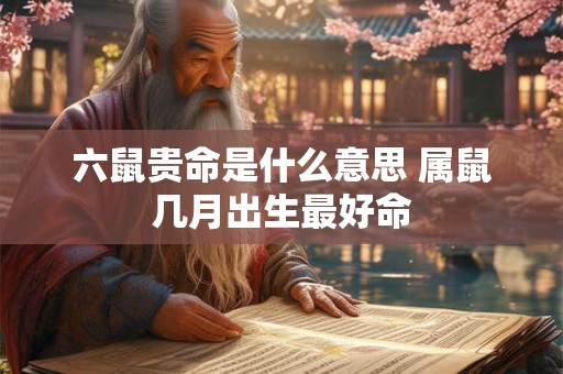 六鼠贵命是什么意思 属鼠几月出生最好命
