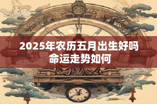 2025年农历五月出生好吗 命运走势如何