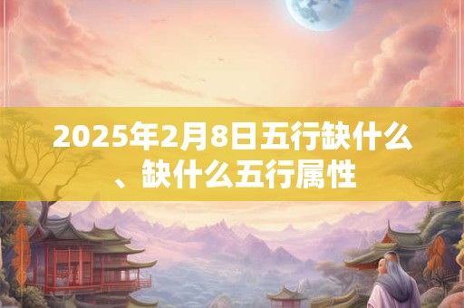 2025年2月8日五行缺什么、缺什么五行属性