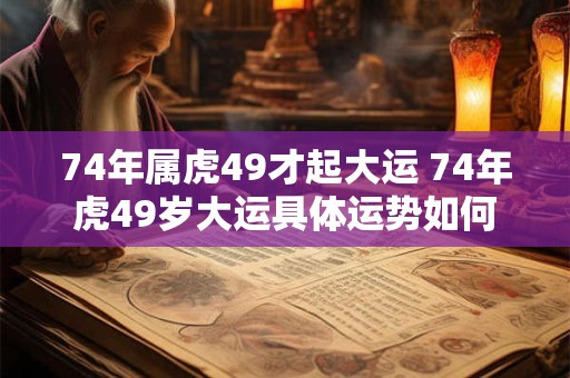 74年属虎49才起大运 74年虎49岁大运具体运势如何