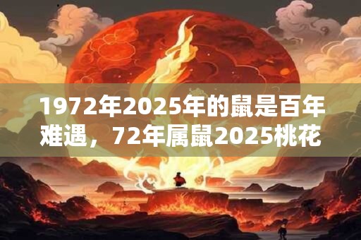 1972年2025年的鼠是百年难遇，72年属鼠2025桃花运方位