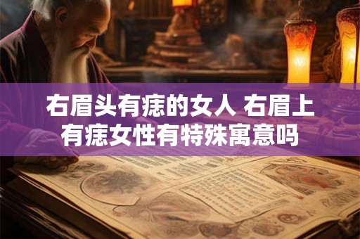 右眉头有痣的女人 右眉上有痣女性有特殊寓意吗