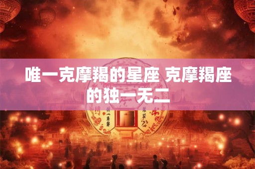 唯一克摩羯的星座 克摩羯座的独一无二