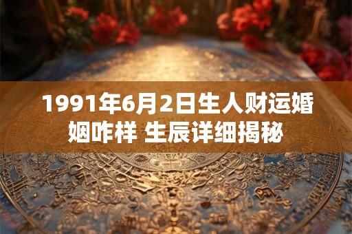 1991年6月2日生人财运婚姻咋样 生辰详细揭秘