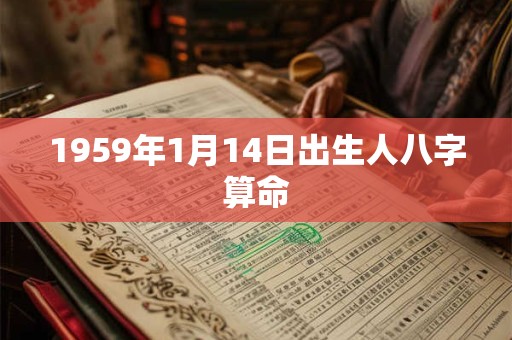 1959年1月14日出生人八字算命