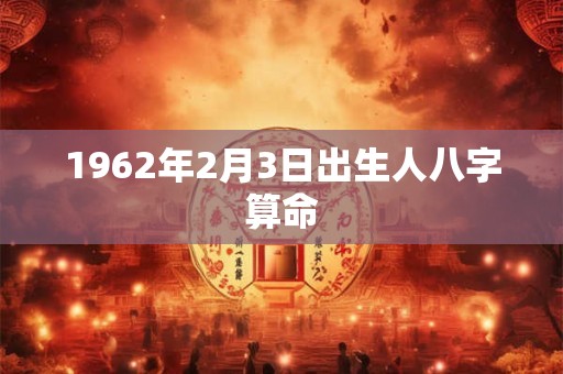 1962年2月3日出生人八字算命