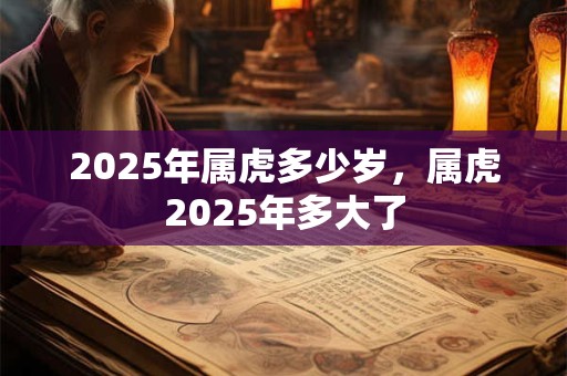 2025年属虎多少岁，属虎2025年多大了