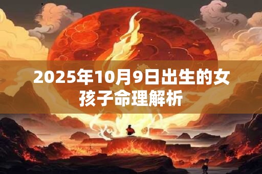 2026年10月9日出生的女孩子命理解析