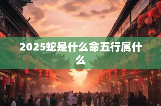 2025蛇是什么命五行属什么 2025蛇是什么命五行属什么