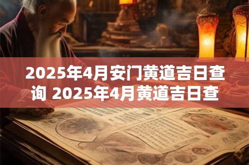 2025年4月安门黄道吉日查询 2025年4月黄道吉日查询