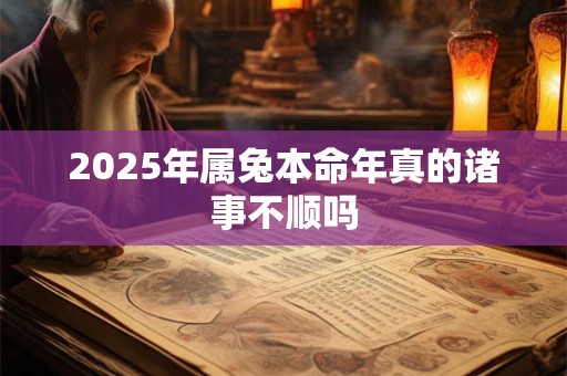 2025年属兔本命年真的诸事不顺吗