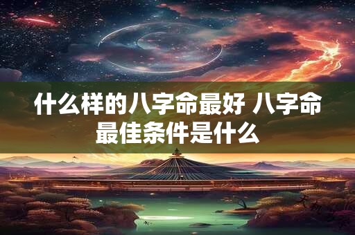 什么样的八字命最好 八字命最佳条件是什么
