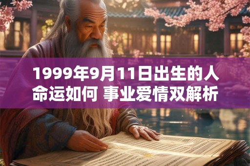 1999年9月11日出生的人命运如何 事业爱情双解析