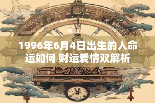 1996年6月4日出生的人命运如何 财运爱情双解析