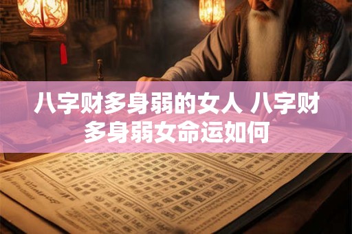 八字财多身弱的女人 八字财多身弱女命运如何