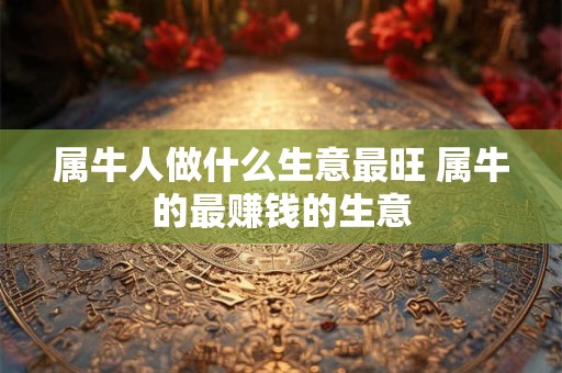 属牛人做什么生意最旺 属牛的最赚钱的生意