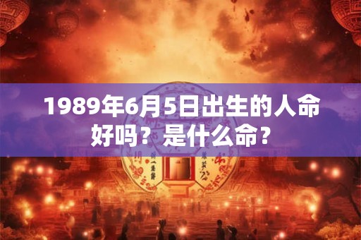 1989年6月5日出生的人命好吗？是什么命？