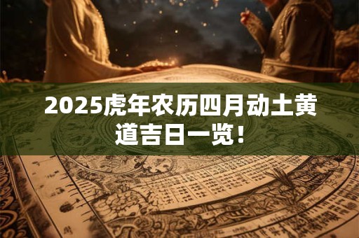 2025虎年农历四月动土黄道吉日一览! 2025虎年农历四月动土黄道吉日一览!
