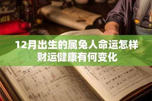 12月出生的属兔人命运怎样 财运健康有何变化