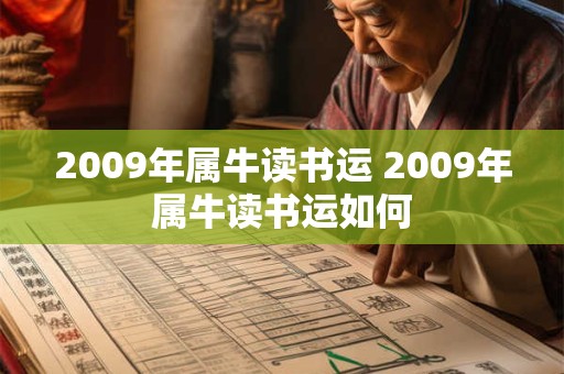 2009年属牛读书运 2009年属牛读书运如何