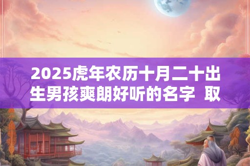 2026虎年农历十月二十出生男孩爽朗好听的名字  取名技巧