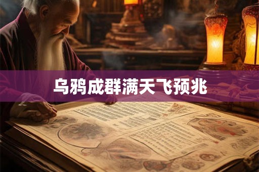 乌鸦成群满天飞预兆