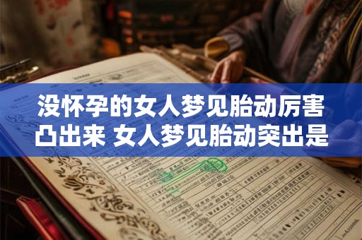没怀孕的女人梦见胎动厉害凸出来 女人梦见胎动突出是否预示未来的孕育