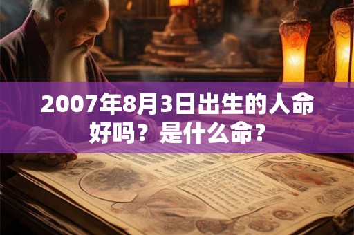 2007年8月3日出生的人命好吗？是什么命？