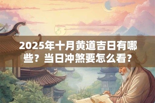 2025年十月黄道吉日有哪些？当日冲煞要怎么看？