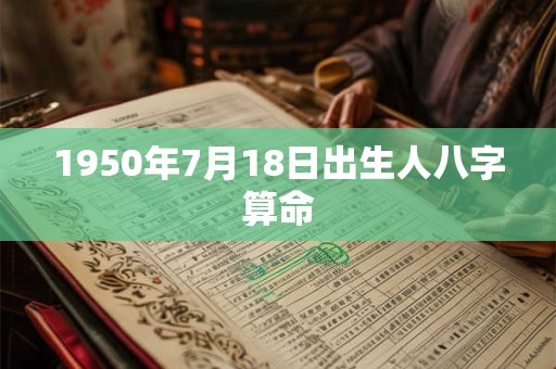 1950年7月18日出生人八字算命