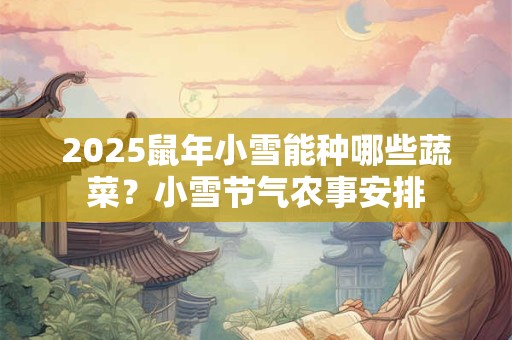 2025鼠年小雪能种哪些蔬菜?小雪节气农事安排 2025鼠年小雪能种哪些蔬菜?小雪节气农事安排