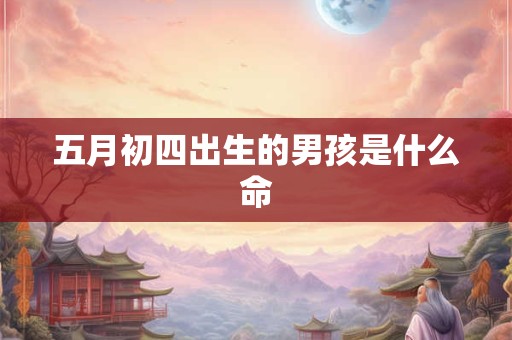 五月初四出生的男孩是什么命 五月初四出生的男孩是什么命