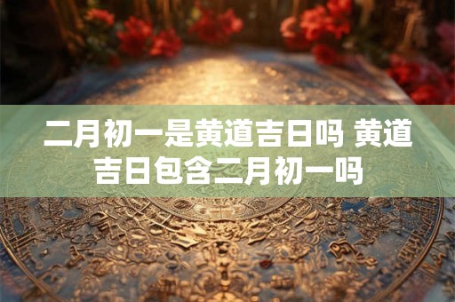 二月初一是黄道吉日吗 黄道吉日包含二月初一吗