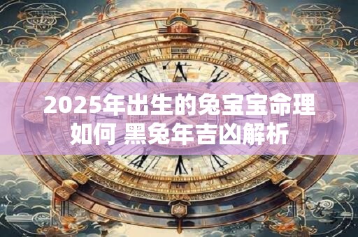 2025年出生的兔宝宝命理如何 黑兔年吉凶解析